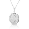 thumbnail image 2 of 14K GOLD PLATED STERLING SILVER OCTAGON MARY MEDAL PENDANT NECKLACE, 2 of 2