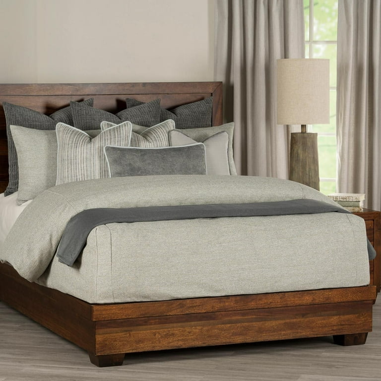 SIScovers Performance Tweed Bed Cap Comforter Set with Tailored Corners Tweed Twin 4 Piece