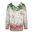 thumbnail image 5 of NMMUED Christmas Hoodies Baggy Hoodie Funny Christmas Hoodies for Women Vacation Tops Holiday Tops for Women Hoodies for Women Pullover Christmas Outfit Women Green L, 5 of 5