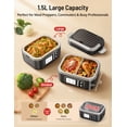 thumbnail image 6 of Cordless Electric Lunch Box for Adults,1.5L & 27000mAh Heated Lunch Box Battery Powered with Automatic Heating, 6 Cups Portable Food Warmer with Removable Tray Divider, 6 of 9