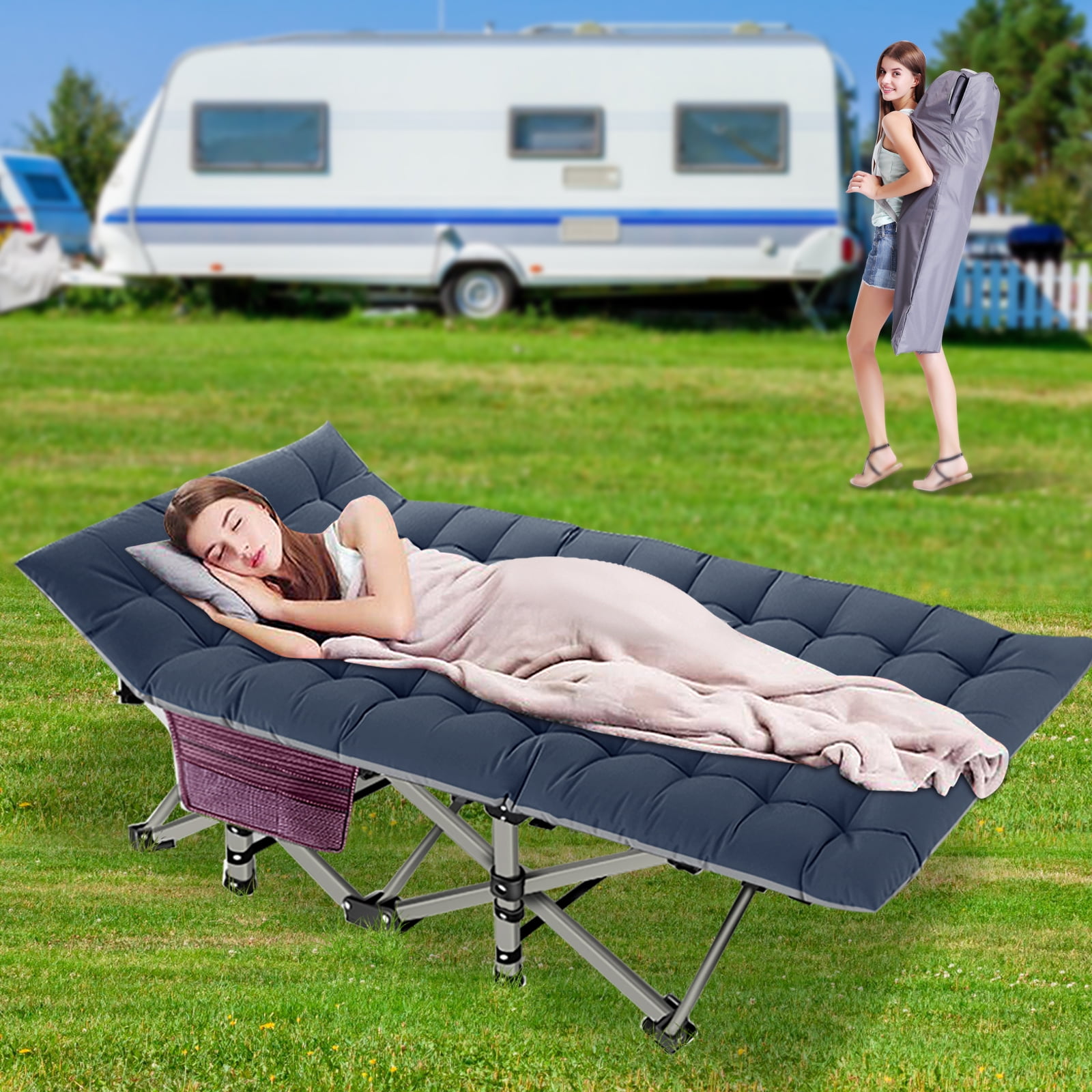 Portable Folding Camping Cot with Mattress Docred Egypt Ubuy