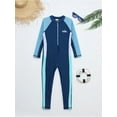 thumbnail image 3 of Inhzoy Navy Blue UPF 50+ Full Body Rash Guard Wetsuit, (Unisex), 3 of 7