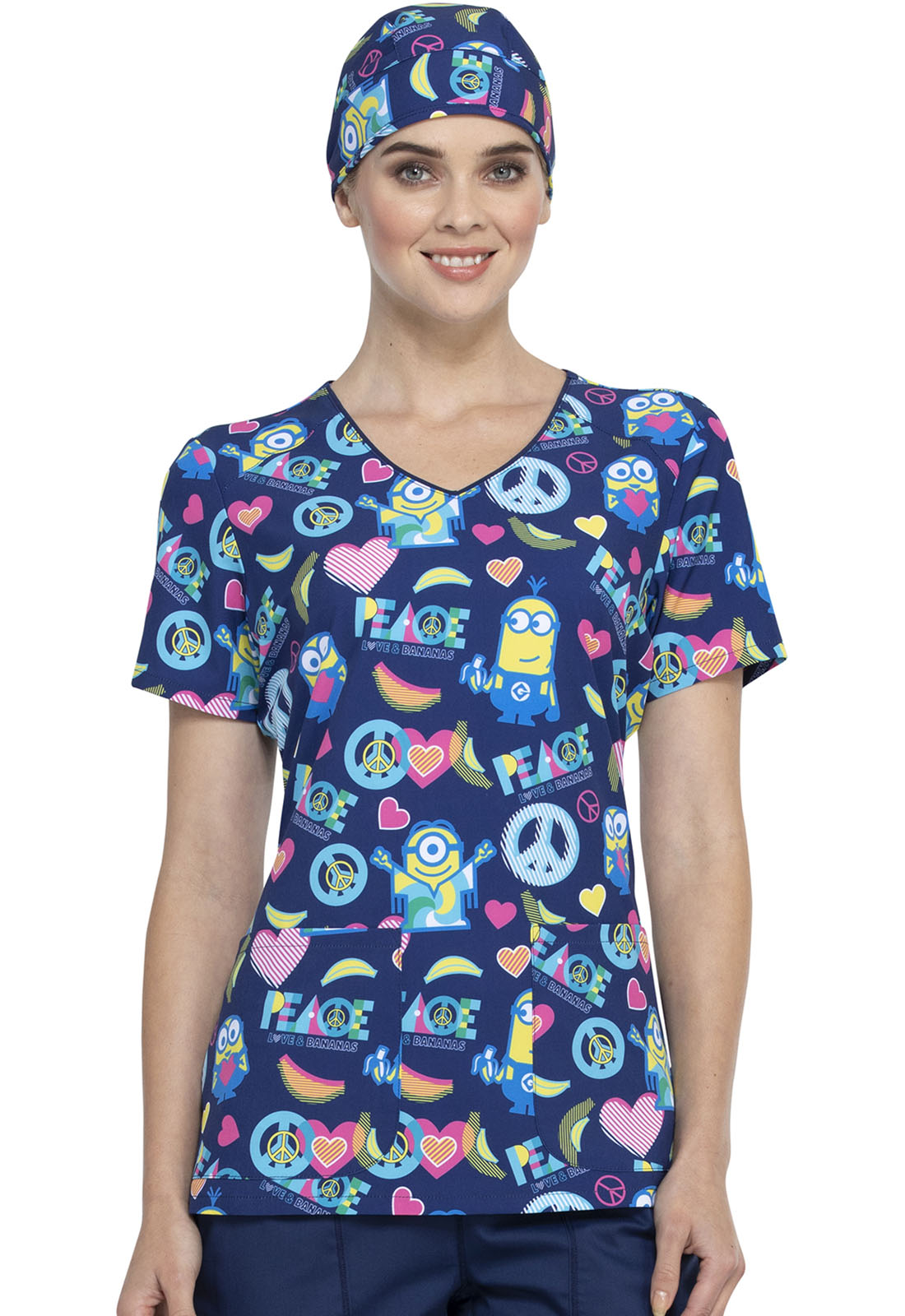 Tooniforms Men Scrubs Hats, Scrubs, TF502, OS, Love And Bananas