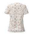 thumbnail image 3 of Uemuo Maple Leaves Drawing Women's Deep V-Neck Low Cut Tops - Casual Loose Fit with Stainless Steel Loop, Soft, Breathable, Perfect for Office, Travel, and Daily Wear-Small, 3 of 5