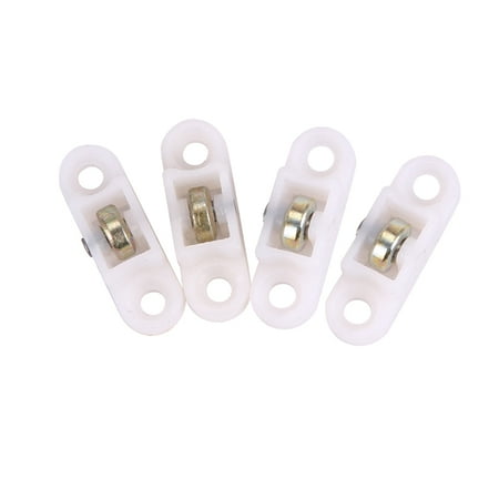 

4 pcs door window cabinet single sliding metal roller wheel 8mm .