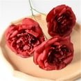 thumbnail image 4 of Fake Flowers 3 Head Rose Artificial Bouquet Mixed Color Faux Floral Stems Wedding Table Centerpiece Decor for Home Table Arrangements Bridal Shower Party Decor 25.98 Inch 1Pcs, 4 of 8