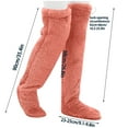 thumbnail image 3 of Rciityk Fuzzy Thigh High Socks for Women Winter Over Knee Plush Warm Sleeping Socks Long Knee High Socks New Year Gift, 3 of 8