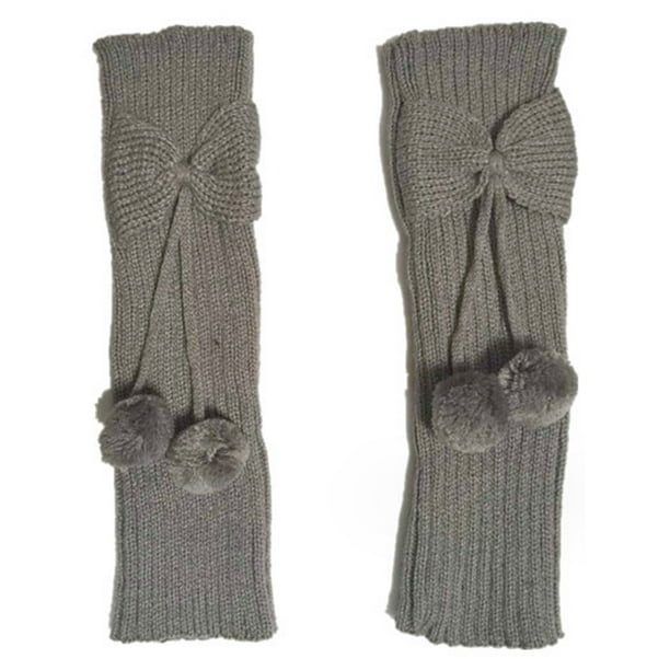Calentadores de piernas largos para mujer, moda Lolita, calentadores de piernas hasta el muslo de punto de cable de lana, calcetines sueltos