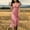 Pink, variant on Asgosdo Women Dresses Summer Sleeveless Front Zipper Tassel Bodycon Slim Fit Trendy Vacation Maxi Dress