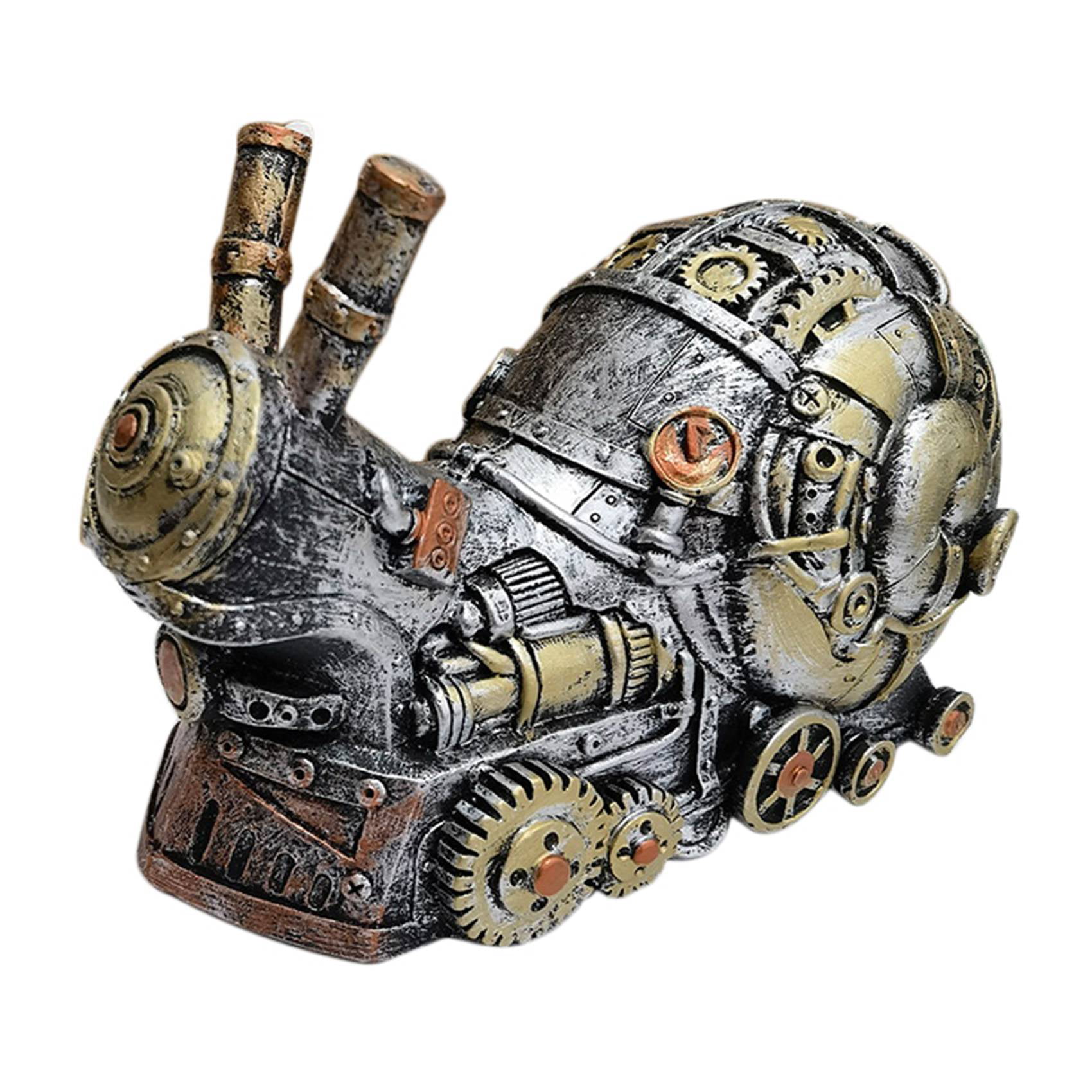 Mechanical Punk Animals Statue Industrial Design Steampunk Snail Resin  Crafts Decor C 