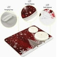 thumbnail image 4 of Christmas Tree Dish Drying Mat 16x18 inch Xmas New Year Snowflake Wooden Dish Drainer Kitchen Counter Mats Bottles Dish Dry Pad Protector for Kitchen Countertops, 4 of 7