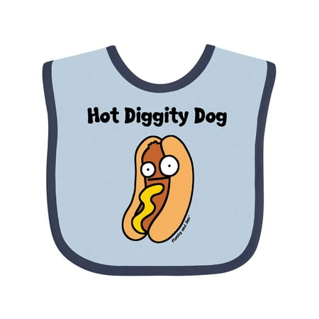 

Inktastic Hotdog Hot Diggity Dawg! Gift Baby Boy or Baby Girl Bib