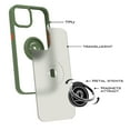 thumbnail image 3 of CoverON For Apple iPhone 13 pro Phone Case, Ring Holder Kickstand Magnetic Mount Clear Hard Back Cover Rubber Bumper, Army Green, 3 of 9