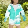 thumbnail image 5 of Riecok Kids Zip up Jacket for Girls with Pocket Long Sleeve Zip up Cute Print Fall Casual Coat Outwear Sky Blue 6-7Years, 5 of 5