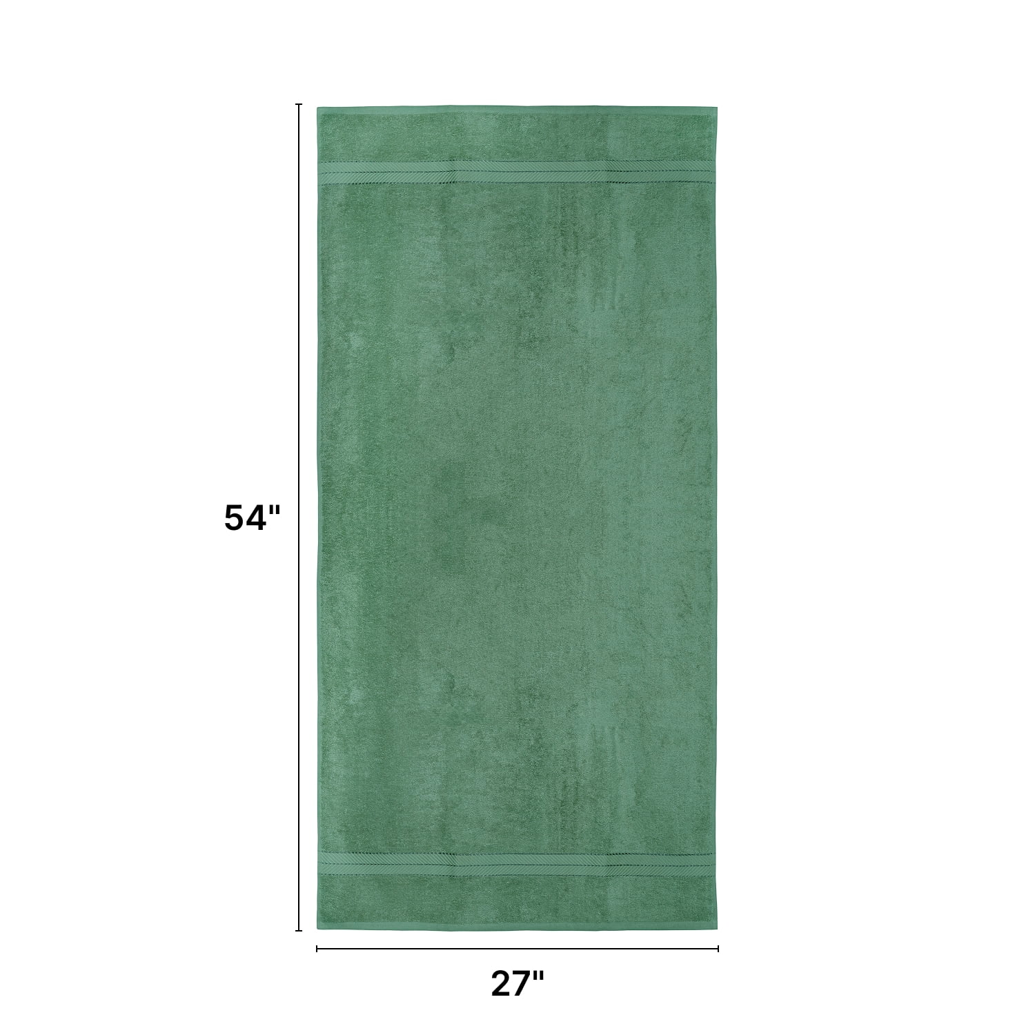 Casa Lino 4Pc Premium Bath Towels (54" x 27") - 100% Cotton, 400GSM, Ultra Soft & Absorbent (Green)