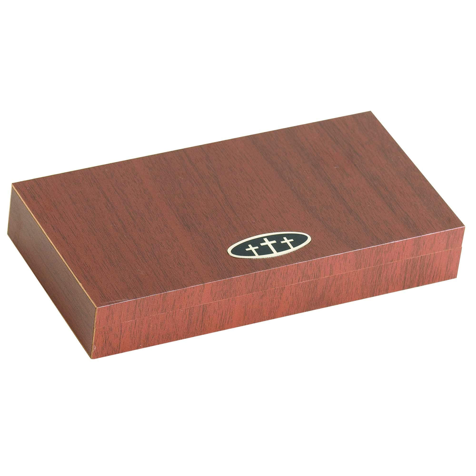 Man of God Prayer Natural Brown 7.5 x 4 Metal Pen and Key Chain Boxed Gift Set