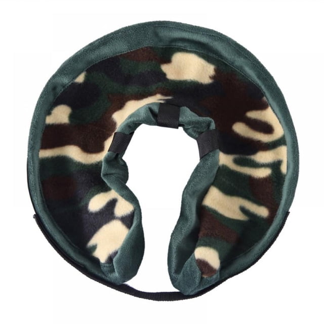 Colliers Gonflables Réglables pour Animaux de Compagnie Chien Fermeture Éclair en Peluche PVC Anti-Morsure Cicatrisation Protection Animaux de Compagnie Récupération Collier Collier Fournitures Noir S