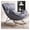 Gray, variant on Modern Glider Rocking Chair Nursery,Comfy Upholstered Rocker Chair with Solid Wood Base,Wingback Accent Armchair for Living Room,Reading Room,Bedroom