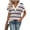 Beige,pink,blue stripes, variant on Ronuti Womens Summer Tops Short Rolled Sleeve Shirts 2026 Fashion V Neck Clothes