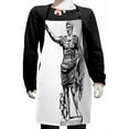 thumbnail image 1 of Retro Kids Apron, Antique of Augustus Vintage Historical King Emperor Print, Boys Girls Apron Bib with Adjustable Ties for Cooking Baking Painting, Black White, by Ambesonne, 1 of 2