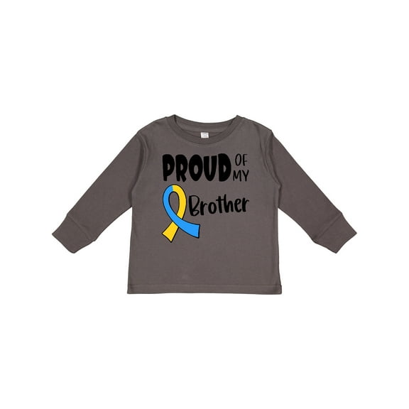 Inktastic Proud of my Brother Down Syndrome Awareness Boys or Girls Long Sleeve Toddler T-Shirt