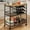 Brown, variant on Bar Cart, Lofka 38" Home Bar Serving Cart with Removable Top Tray, Rack Glass Holder, Lockable Wheels - Brown