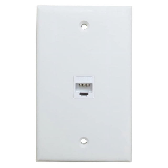 1 Paquete de Placa de Pared Ethernet de 1 Puerto, Placa de Pared Jack con Inserto de Acoplador en LíNea Hembra a Hembra RJ45