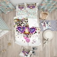 thumbnail image 2 of Designart 'Funny Léopard avec des Lunettes de Coeur - Ensemble Housse de Couette Tropicale, 2 of 2