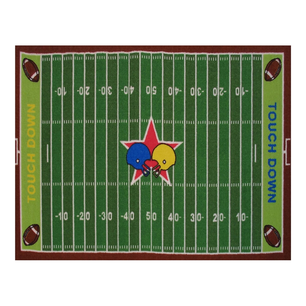 Fun Rugs Football Field Kids Rugs
