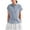 Blue-women's cotton blouses 4xl, variant on Dazajoo Womens Cotton Linen Blouses Button Down Casual Summer Short Sleeve Shirts with Collar Going Out Vacation Tunics,White,XL