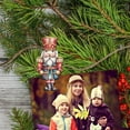 thumbnail image 4 of Designocracy 8090008C-S6 2 x 2 x 0.25 in. Nutcrackers Decorative Wooden Clip-on Ornaments Christmas Decor, Set of 6, 4 of 11