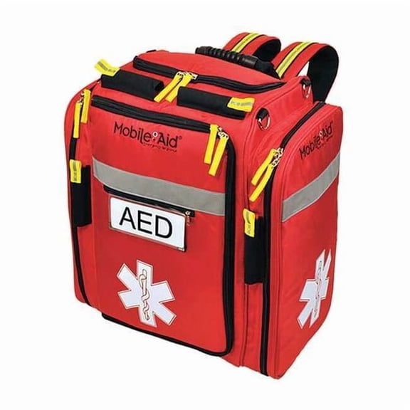 Mobileaid AED Backpack, Nylon 0 Components, 1 People Served 31480