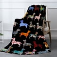 thumbnail image 2 of Dachshund Dog Blanket Cozy Soft Flannel Throw Blankets for Dog Lovers for Sofa Bedding Adults 80" x 60", 2 of 5