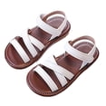 thumbnail image 5 of UAYOTSE Big Girls Sandals Open Toe Adjustable Strap Flat Dress Sandals Elegant for Wedding Events,Sizes 11, 5 of 6