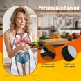 thumbnail image 1 of 1pc Adult Household KitchenApron Fun Printing Household Cleaning Apron Er Otic Role Play, 1 of 5