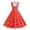 *Red, variant on VBVC Women's 1950s Polka Dot Midi Dress,Ladies Bow Tie Swing Dress,Sleeveless Party Dress For Women,Red,S-2XL