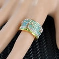 thumbnail image 2 of Anillo de joyería vintage para mujer con patrón del árbol de la vida y diamantes de imitación. 7, 2 of 9