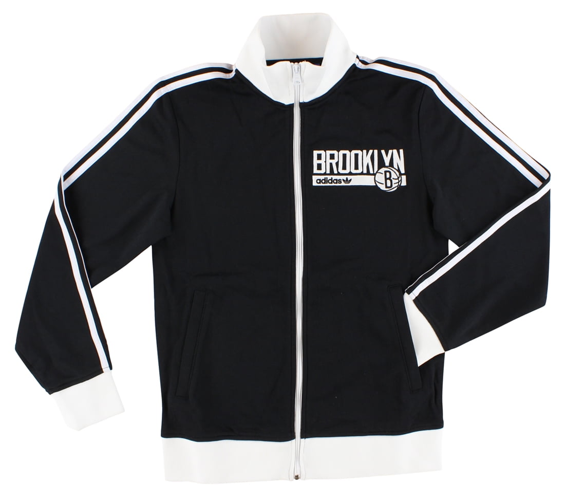 Adidas Mens Brooklyn Nets Track Jacket Black S by Adidas
