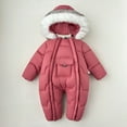 thumbnail image 4 of TEDOYE Kids Girls Boys One Piece Snowsuits Insulated Padded Jumpsuit With Double Zipper For Baby Toddler Warm Outfit 6-12 Months, 4 of 4