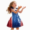 thumbnail image 6 of CAUYDY 1T 2T 3T Toddler Girls 4th of July Clothes 4T 5T 6T Kids Girl Outfit Baby Stars Stripes Sleeveless Dress Independent's Day Suit Children's Gift (Sizes 5-6 Years,Blue), 6 of 6