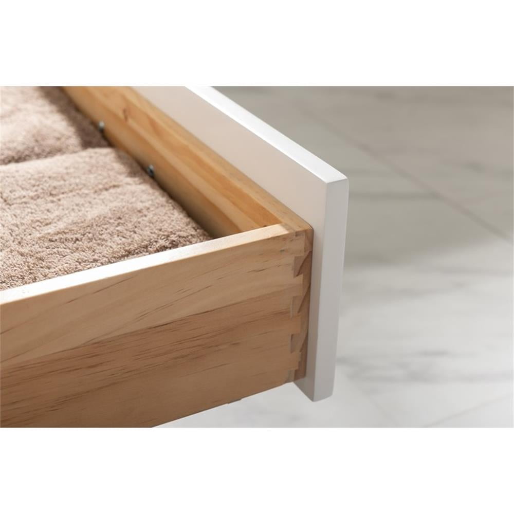 Valentino 24" Single Sink Bathroom Vanity in White with Porcelain integrated Countertop and Sink