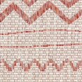 thumbnail image 1 of homeroots home decor 396228 8’ x 10’ Red Zigzag Indoor Outdoor Area Rug, 1 of 1