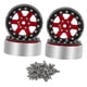 thumbnail image 1 of 4 piezas 1/18 1/24 RC Crawler Wheel Llantas Accesorio Fácil de instalar Piezas altas Rojo, 1 of 9