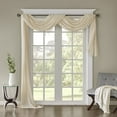 thumbnail image 5 of Madison Park Curtains Solid Crushed Scarf Sheer, 42"x144", Off-White, 5 of 6