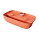thumbnail image 1 of Bandeja de silicona para recoger la manija del grifo, accesorios de baño, organizador de fregadero de silicona Naranja, 1 of 9