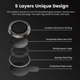 thumbnail image 5 of for iPhone 14 Pro / iPhone 14 Pro Max Camera Lens Protector, 9H Tempered Glass Camera Cover Screen Protector Metal Individual Ring Protector for iPhone 14Pro 6.1 inch iPhone 14 ProMax 6.7 inch 2022, 5 of 5