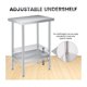 thumbnail image 5 of Qinaqin 18 x 24 Inches Stainless Steel Prep Mesa con Ajustable Undershelf Commercial Resistente para Outdoor Use en Restaurants cm de Alturaotels y Anchoorkplaces, 5 of 6
