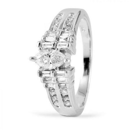 Foreli 0.74CTW Diamond 14K White Gold Ring 6