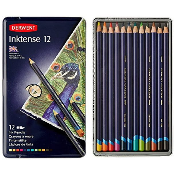 Derwent Colored Pencils, Drawing, Watercolor, Art, Inktense Ink Pencils, 12-Pack (0700928) - Walmart.com