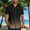 Beige, variant on Men Ombre Short Sleeve Shirt Button Down Casual Summer Beach Regular Fit Breathable Lightweight Vacation Button Up Shirt Green L Gifts for Father